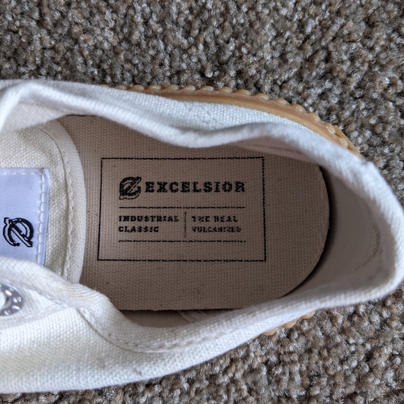 Cream and Tan Excelsior Platform Sneakers - Picture 3 of 4